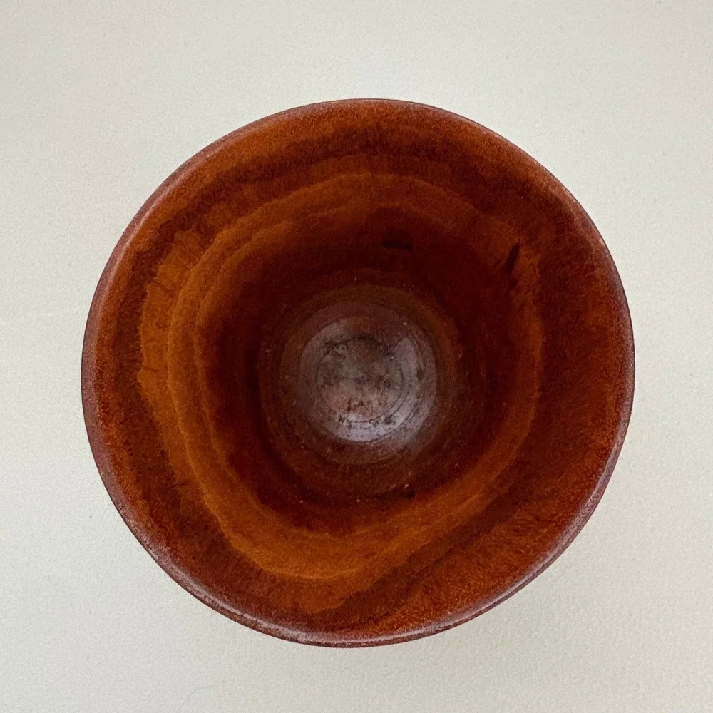 Handmade Wood Burned Tree of Life & Green Man Wooden Cup Vessel‎ 4.5